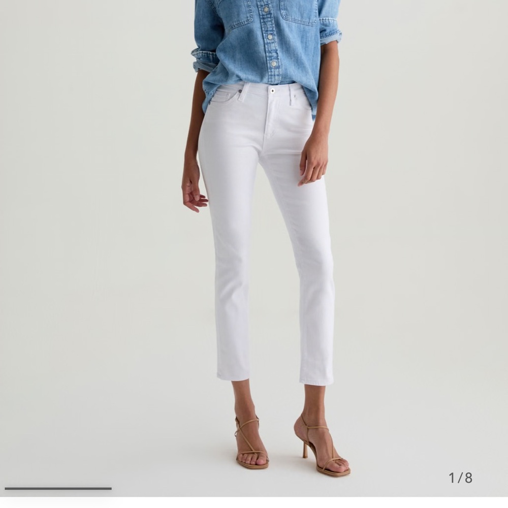 AG Adriano Goldschmied White Ankle Jeans